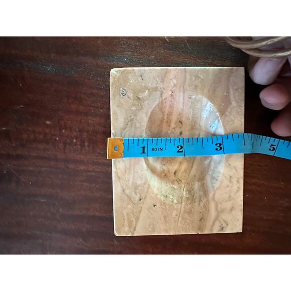 Vintage Alabaster Natural Stone Ashtray - Picture 7 of 9